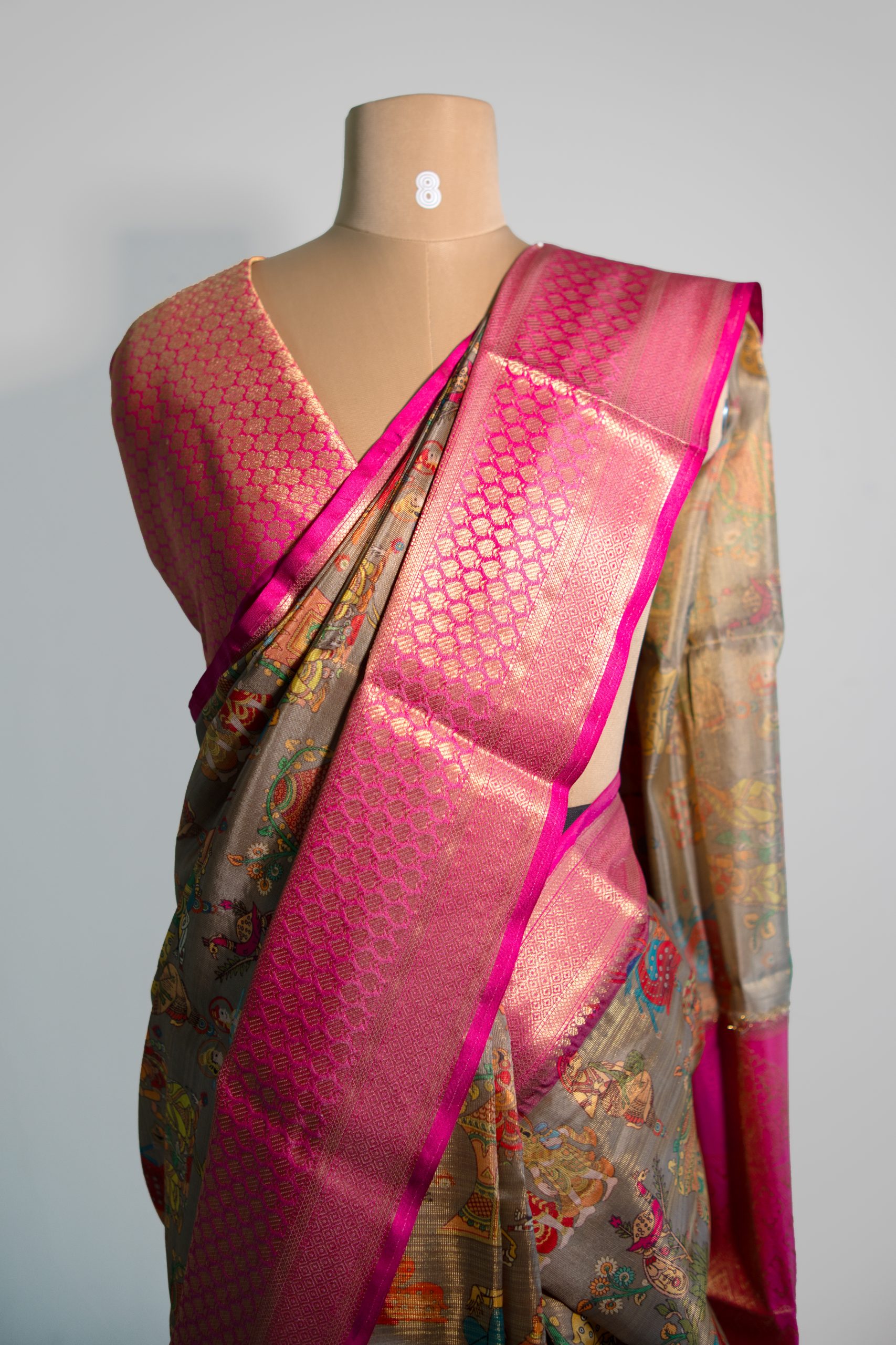 Kalamkari Silk Saree - Image 4