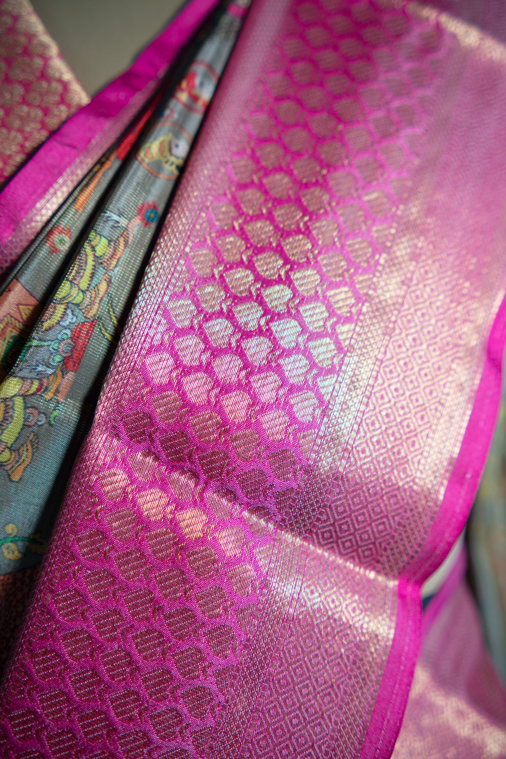 Kalamkari Silk Saree - Image 3