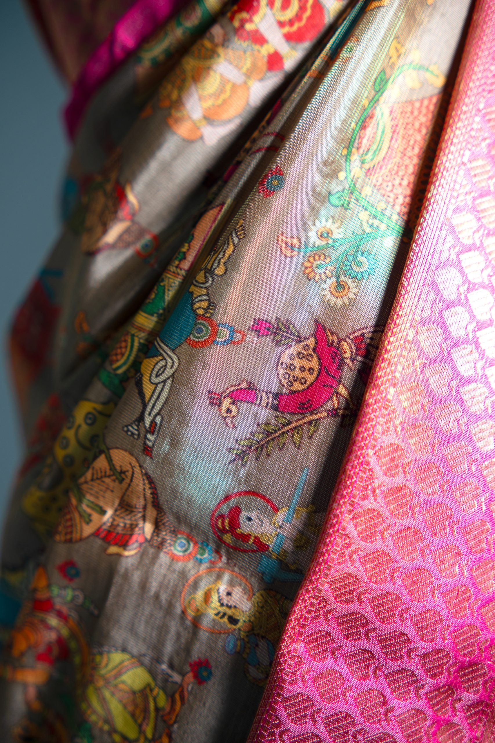 Kalamkari Silk Saree - Image 2