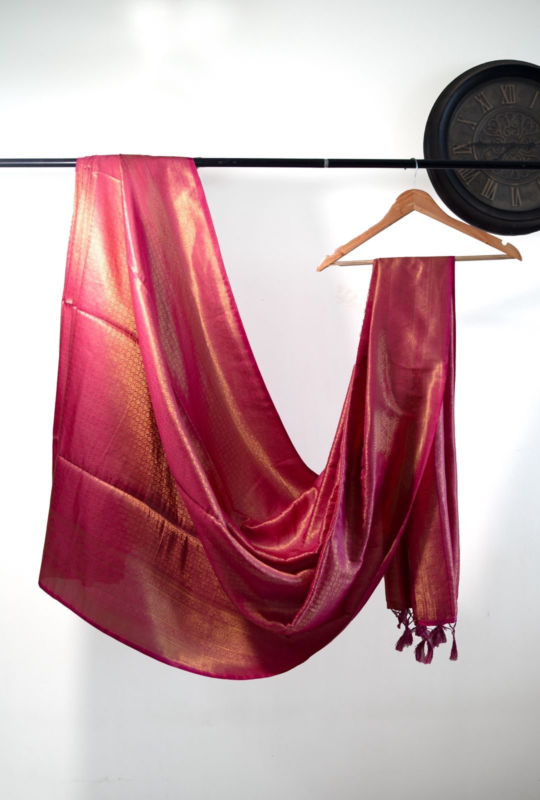 Viscose Saree full  body zari brocade