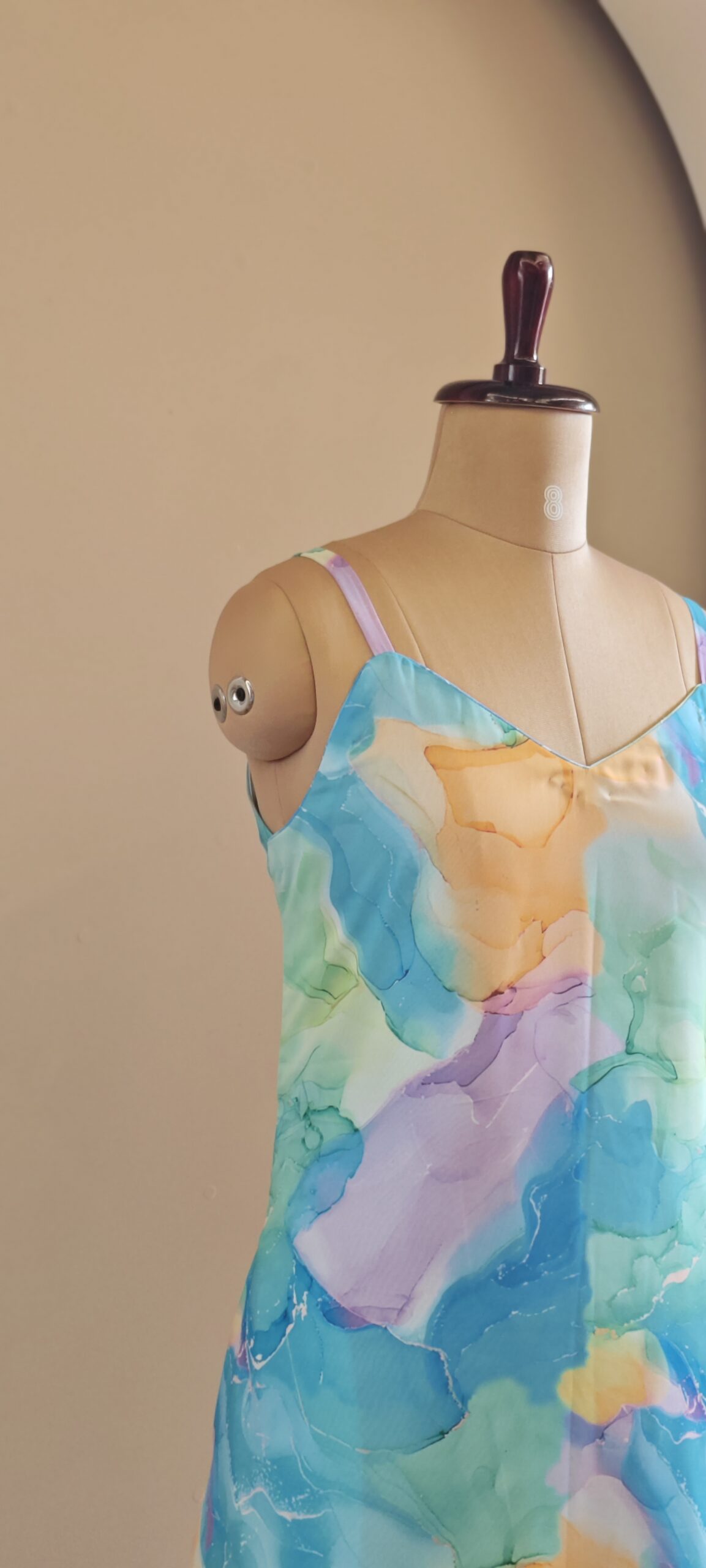 Pastel Watercolor Maxi Dress - Image 2